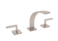 ROHL WA102L-STN-2 Wave High Neck Widespread Bathroom Faucet - Satin Nickel