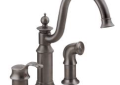 Moen® S711ORB Kitchen Faucet, Waterhill™, 1.5 gpm Flow Rate, 8 in Center, High-Arc Spout, Oil Rubbed Bronze, 1 Handle, Domestic