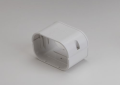 Rectorseal 86110 Slimduct SJ-100-W 3-3/4 inch PVC Lineset Cover Coupling - White