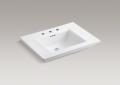 Kohler K-2269-8-0 Memoirs Stately Pedestal/Console Widespread Bathroom Sink - White