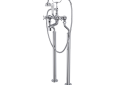 ROHL U.3521X/1-APC Edwardian Exposed Floor Mount Tub Filler with Handshower - Polished Chrome