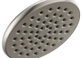 DELTA® 52433-SS Universal Showering Single Function Raincan Shower Head, 1.75 gpm Max Flow, 1 Sprays, 6 in Dia x 2 in H Head, Import