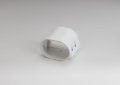 Rectorseal 84009 Fortress LFJ-92-W 3-1/2 inch PVC Lineset Cover Flexible Elbow Adapter - White