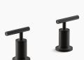 Kohler K-T14429-4-BL Purist(R) Deck- or Wall-Mount Bath Faucet Handle Trim with Lever Design - Matte Black