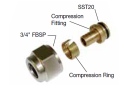 Watts PX690002-10 81005168 1/2 inch Pex x 3/4 inch SST20 BSP Manifold Swivel Adapter