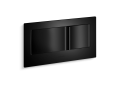 Kohler® 6298-7 Veil® Wall-Hung Flush Actuator Plate, For Use With 2 x 6 in Wall Tank and Carrier System, Stainless Steel, Black