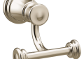 Moen® YB6403NL Belfield™ Robe Hook, 2 Hooks, 3.14 in OAH x 3-1/4 in OAW x 3.76 in OAD, Zinc, Import