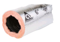 Atco #36 10 inch x 25 foot R-6.0 Fiberglass Air Duct with Silver Polyester Vapor Barrier and Black Polyester Core