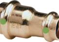 Viega 78162 ProPress 1-1/2 inch Press x 1-1/4 inch Press Copper Coupling with EPDM Sealing Elements